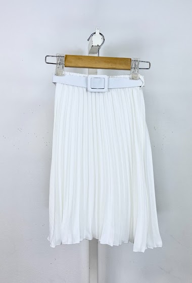 Wholesaler Mini Mignon Paris - Pleated skirt with belt