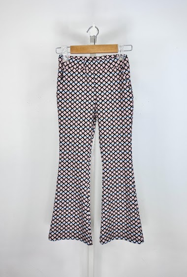 Patterned flare trousers