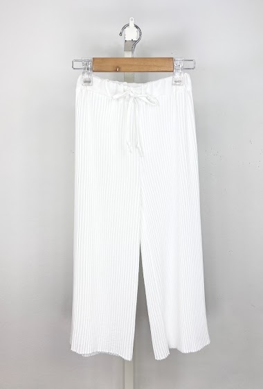 Grossiste Mini Mignon Paris - Pantalon plissé à taille élastiquée pour fille