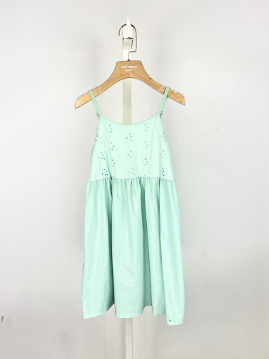 Großhändler Mini Mignon Paris - Baumwollkleid mit verstellbaren Trägern für Mädchen