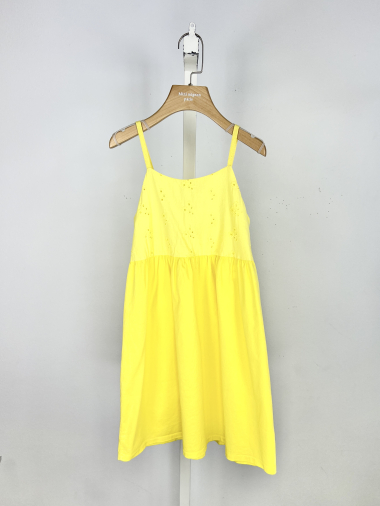 Wholesaler Mini Mignon Paris - Cotton dress with adjustable straps for girls