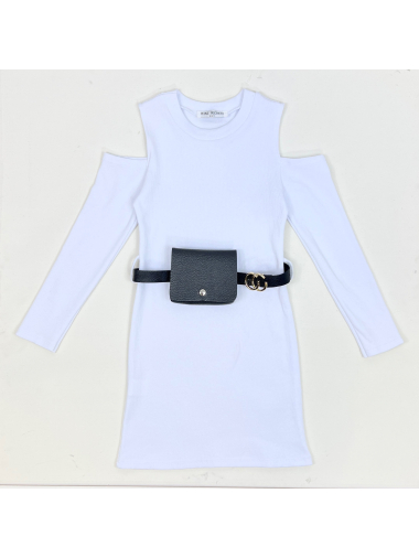 Wholesaler Mini Mignon Paris - Cotton dress with belt