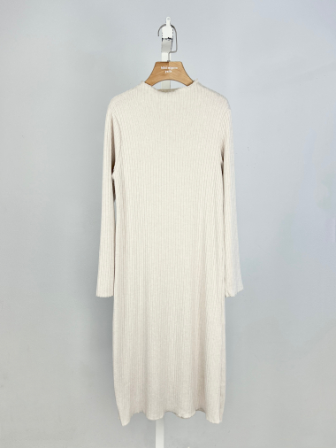 Wholesaler Mini Mignon Paris - Long ribbed sweater dress for girls