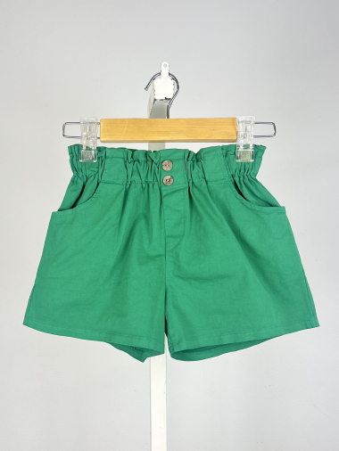 Wholesaler Mini Mignon Paris - Cotton shorts with elasticated waist for girls