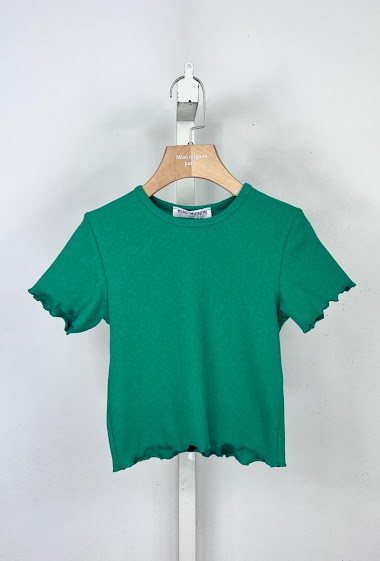 Grossistes Mini Mignon Paris - T-shirt côtelé en coton