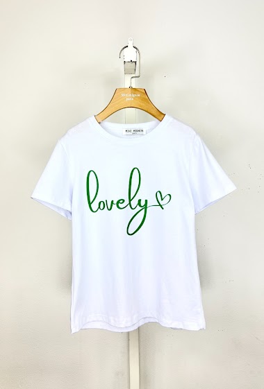 Wholesalers Mini Mignon Paris - Cotton t-shirt "Lovely"
