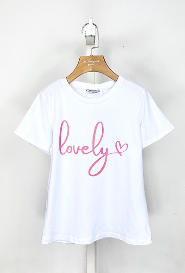 Großhändler Mini Mignon Paris - „Lovely“ Baumwoll-T-Shirt