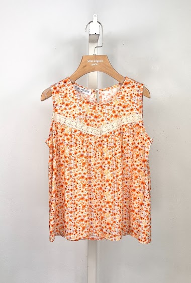 Sleeveless floral top
