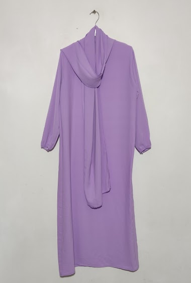 Wholesalers Mini Pomme - Abaya voile integree grande taille (15.16.18)