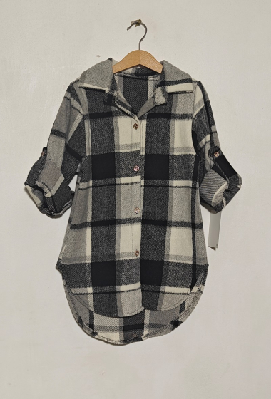 Wholesaler Mini Pomme - girl's wool check shirt