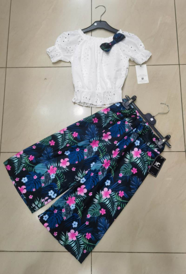 Wholesaler Mini Pomme - cotton top and printed pants set