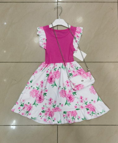 Großhändler Mini Pomme - Kleid mit bedruckter Tasche