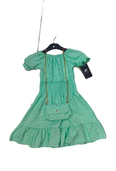 Wholesaler Mini Pomme - DRESS WITH STAR PRINT BAG