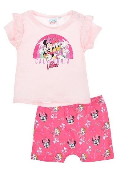 Set of tee-shirt and short MINNIE 100% cotton