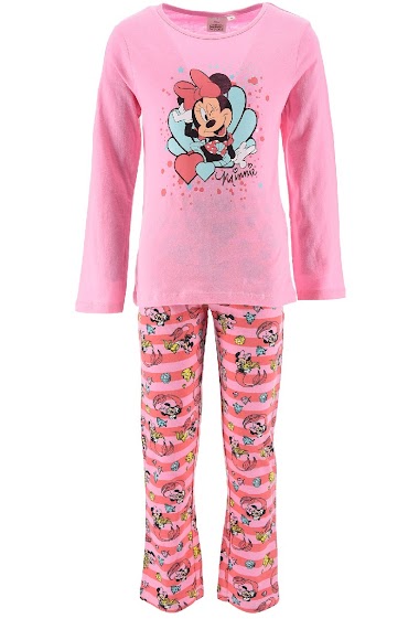 Großhändler Minnie - 2-teiliges Pyjama-Set T-Shirt + Hose MINNIE Bio-Baumwolle