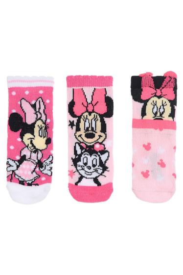 Wholesaler Minnie - Minnie sock 3 packs 70%co 23%pe