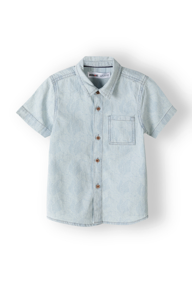 Wholesaler Minoti - bleached out aop effect denim shirt