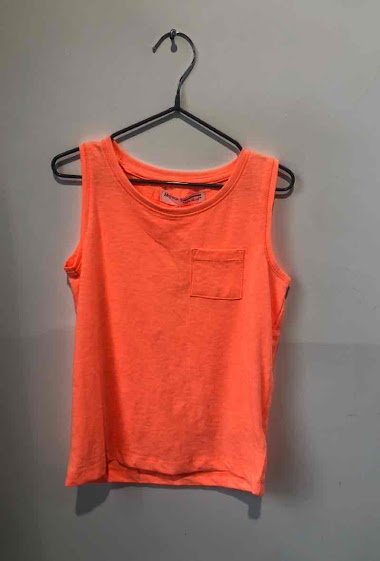 Wholesaler Minoti - Boys orange basic slub vest