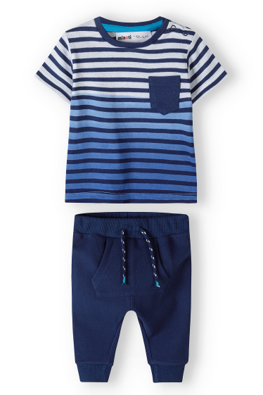 Großhändler Minoti - Set aus Matrosen-T-Shirt und Jogginghose für Babys (FANG 3) MINOTI