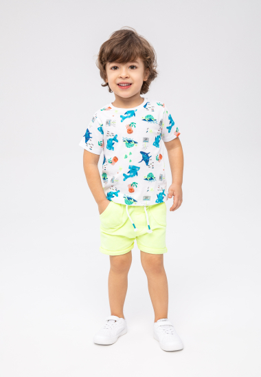 Großhändler Minoti - Set aus T-Shirt mit Meerestieren und Shorts für Babys (CATCH 4) MINOTI