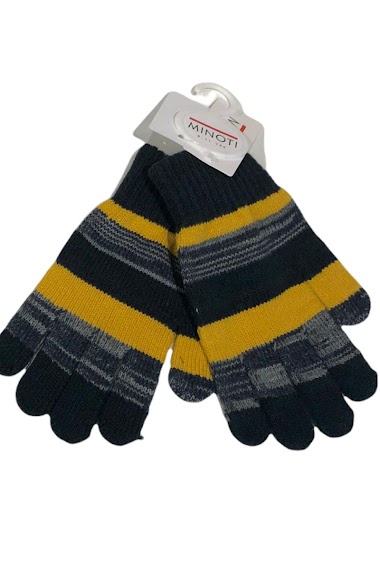 Großhändler Minoti - Knitted stripped gloves MINOTI
