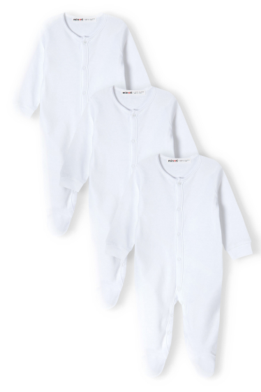 Wholesaler Minoti - 3 pack sleepsuit - white