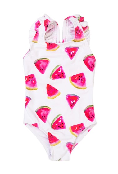 Wholesaler Minoti - Girls white watermelon aop swimsuit