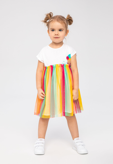 Großhändler Minoti - Regenbogenkleid aus Tüll für Babymädchen (ANANAS 5) MINOTI