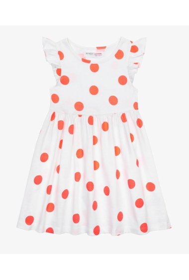 Wholesaler Minoti - Jersey dress with ruffled sleeves and polka dot print MINOTI