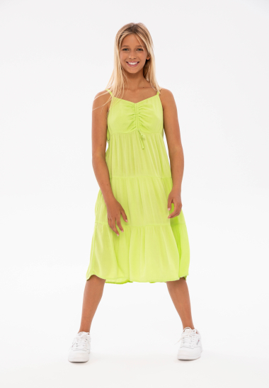 Großhändler Minoti - Langes Kleid mit grünen Trägern (SUNDOWN 1) MINOTI