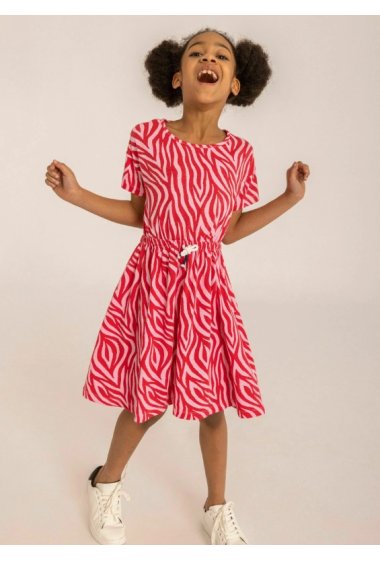 Wholesaler Minoti - MINOTI zebra print short-sleeved dress