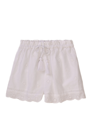 Großhändler Minoti - weiße bestickte Shorts (CITRUS 8) MINOTI