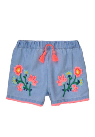 Wholesaler Minoti - chambray embroidered denim shorts