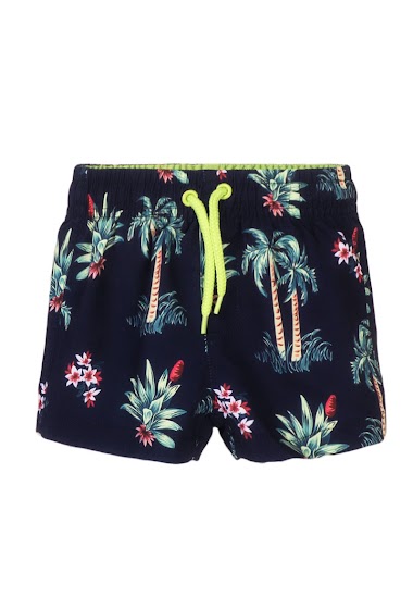 Wholesalers Minoti - Boys navy tropical aop board shorts