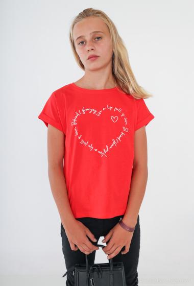 Grossiste Minoti - T-shirt manches courtes imprime coeur (14TEE 43) MINOTI