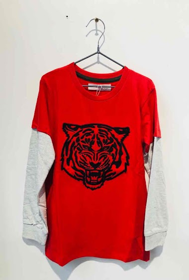 Wholesaler Minoti - Tiger face T-shirt MINOTI