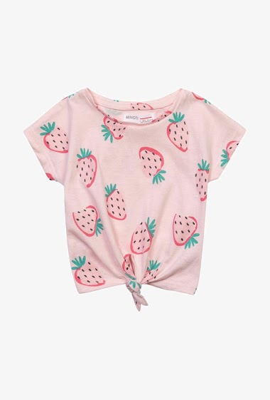Großhändler Minoti - Kurzarm-T-Shirt gebunden Erdbeeren MINOTI