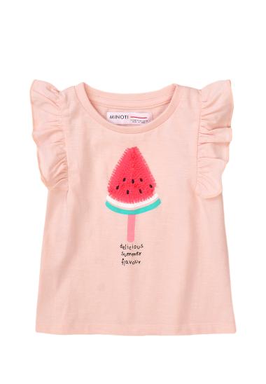 Grossiste Minoti - Tee-shirt manches volantes pastèque Melon 7 MINOTI F3/8ans