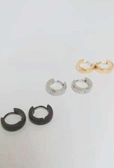 Wholesaler MET-MOI - Stainless steel earrings 12 pairs