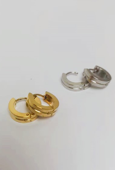Wholesaler MET-MOI - Stainless steel earrings 12 pairs