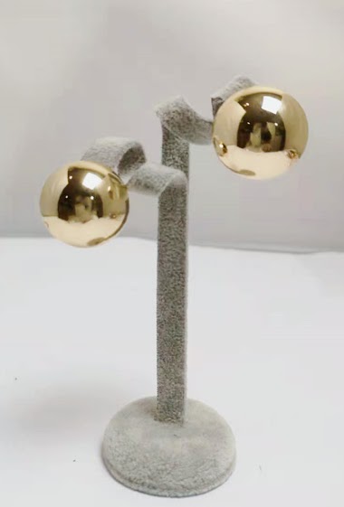 Mayorista MET-MOI - Golden / rhodium-plated brass earrings