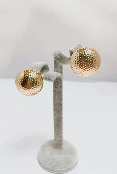 Wholesaler MET-MOI - Golden / rhodium-plated brass earrings