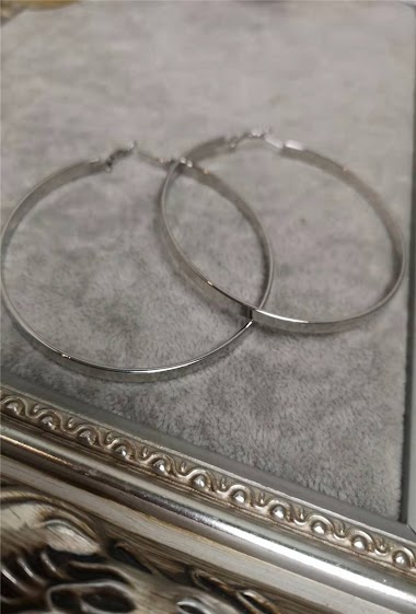 Wholesaler MET-MOI - Rhodium earrings 60cm