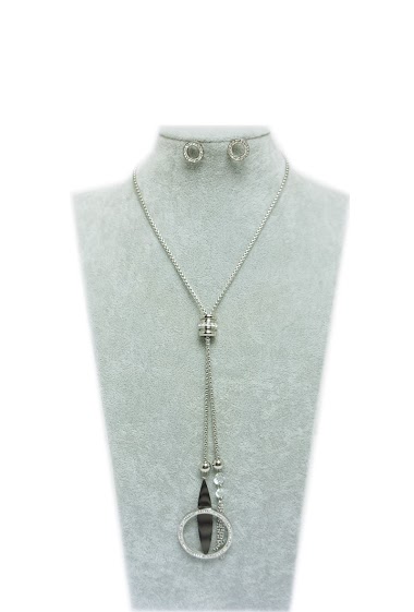 Mayorista MET-MOI - Necklace with earring in stainless steel