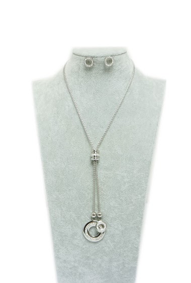 Mayorista MET-MOI - Necklace with earring in stainless steel