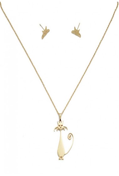 Wholesaler MET-MOI - Steel necklace with earring
