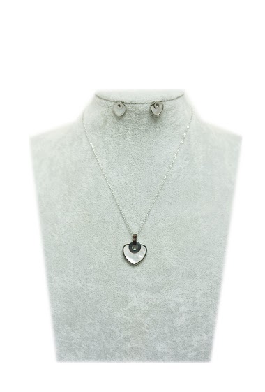Wholesaler MET-MOI - Steel necklace with earring