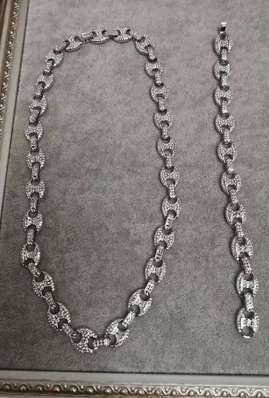 Mayorista MET-MOI - Rhodium necklace