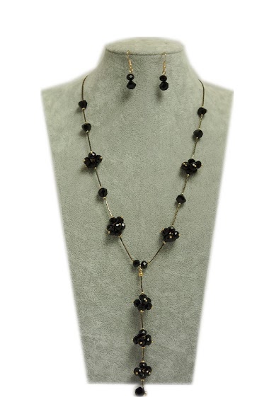 Wholesaler MET-MOI - Long necklace with crystal