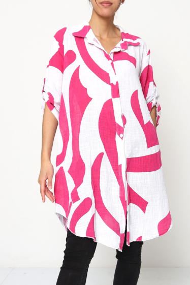 Wholesaler Miss Azur - Women's printed blouse